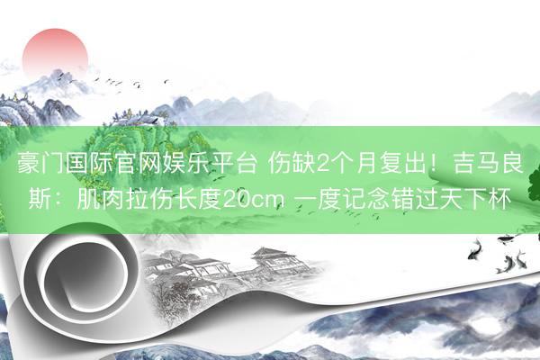 豪门国际官网娱乐平台 伤缺2个月复出！吉马良斯：肌肉拉伤长度20cm 一度记念错过天下杯