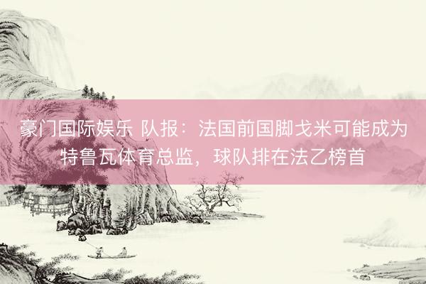豪门国际娱乐 队报：法国前国脚戈米可能成为特鲁瓦体育总监，球队排在法乙榜首